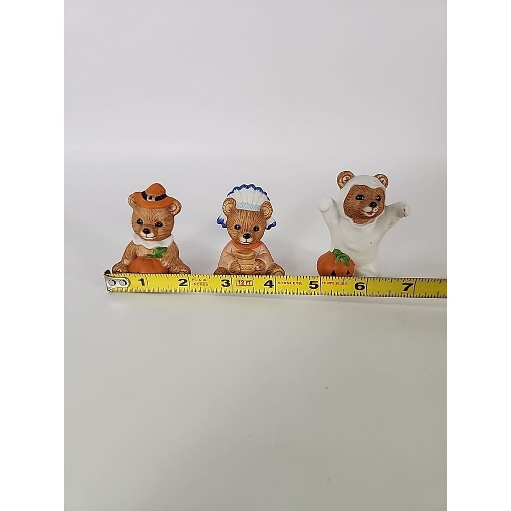 Vintage Homco Teddy Bear Fall Holiday Halloween Thanksgiving 5311 & 5312 - Picture 15 of 16